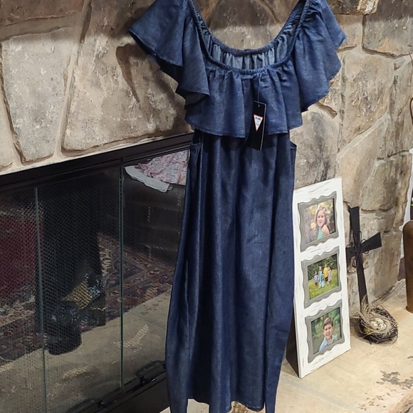 NWT Be-Girl Blue Denim Tunic Dress 2X - Picture 2 of 5